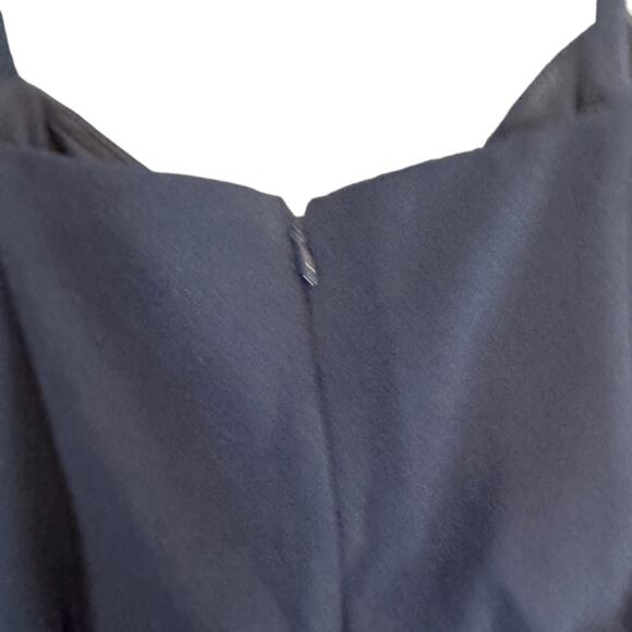 Eliza J Navy Blue Sleeveless One Piece Lined Pants Romper Women Sz 10 - Picture 10 of 12